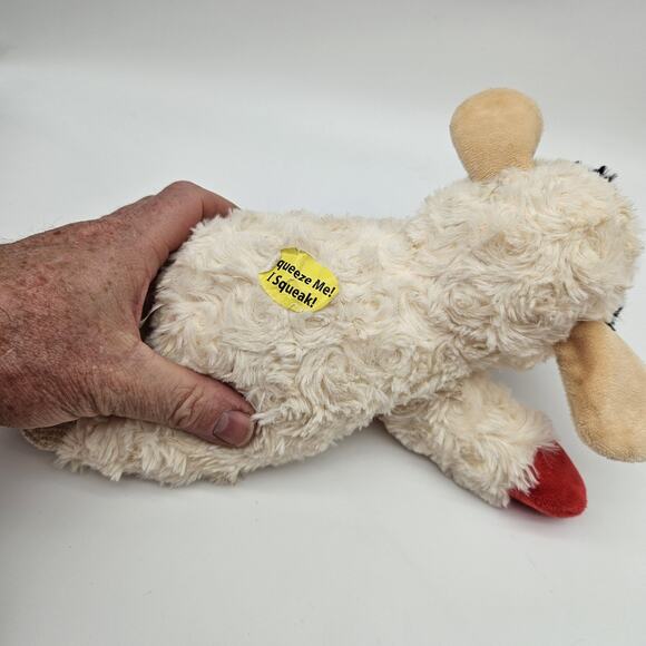 Lamb Chop Plush Dog Toy Squeaker 13" Classic Puppet Lambchop Red Mittens 2024 - Picture 3 of 9